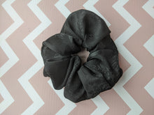 Load image into Gallery viewer, Black  Floral Scrunchie
