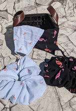 Load image into Gallery viewer, Night Flamingo Scrunchie and Matching Mask
